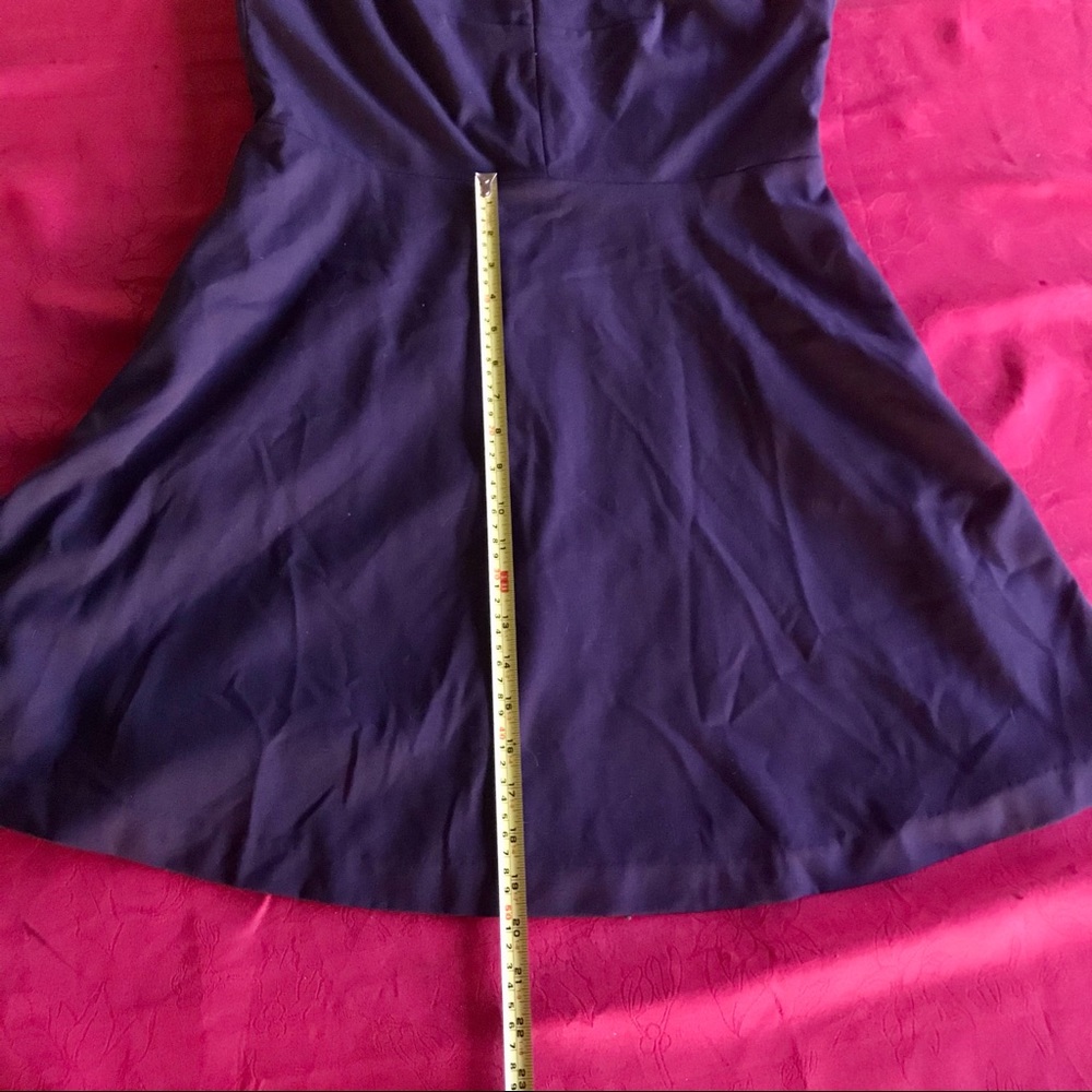 H&M Fit and Flare Navy Blue Lined Dress - Picture 8 of 13